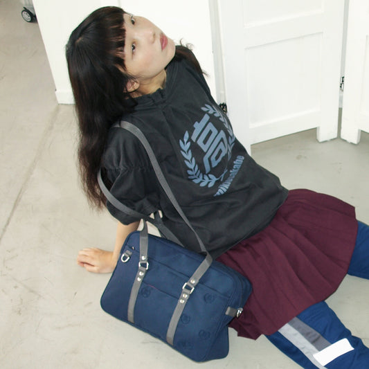 ABANDONED SCHOOL BAG / NYLON NAVY / ショルダースクールバッグ