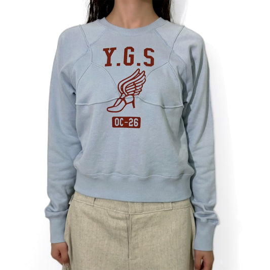 BRA CODE RAGLAN SWEATSHIRT REGULAR / LIGHT BLUE / グラフィックラグランスウェット