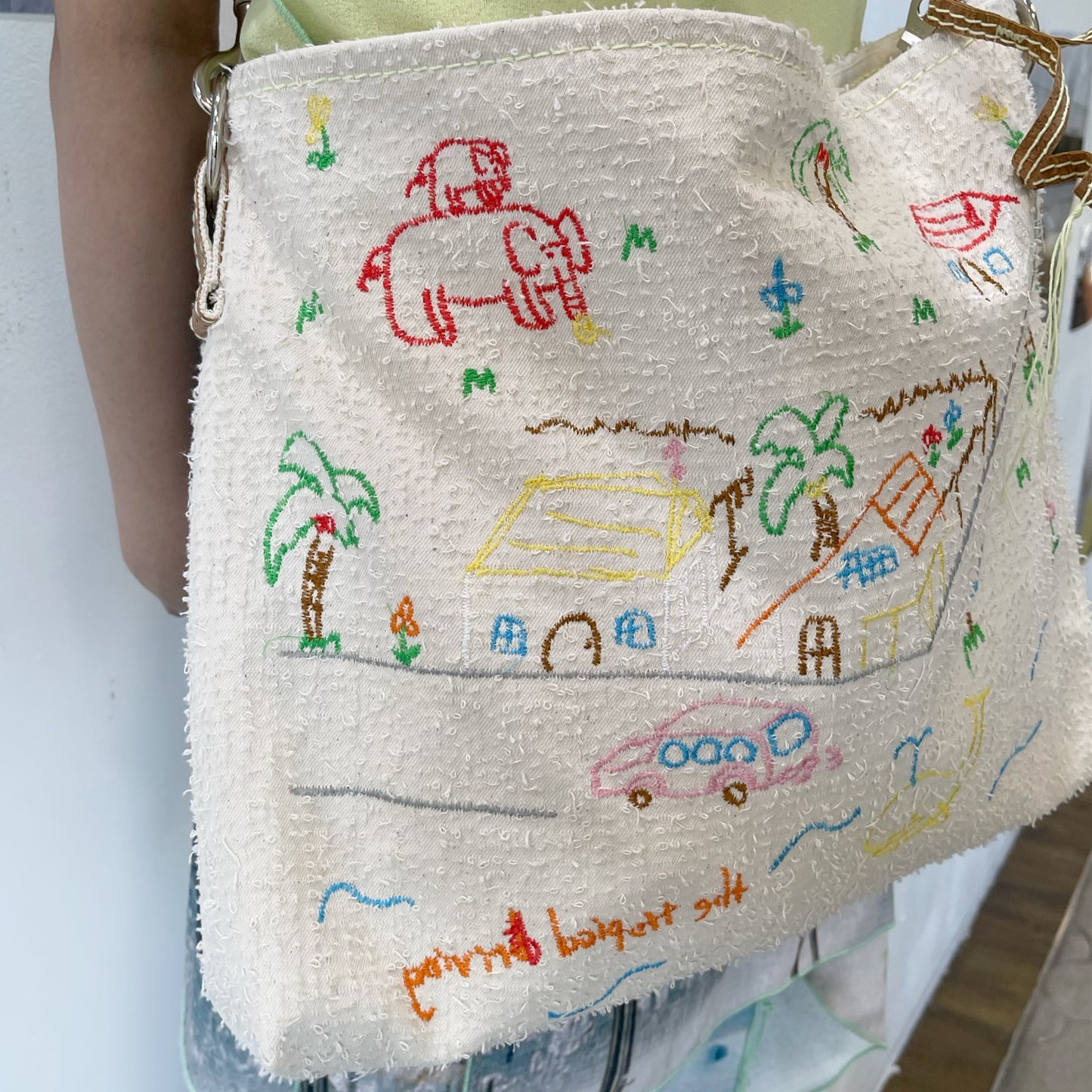 embroidery bag / white / 刺繍バッグ
