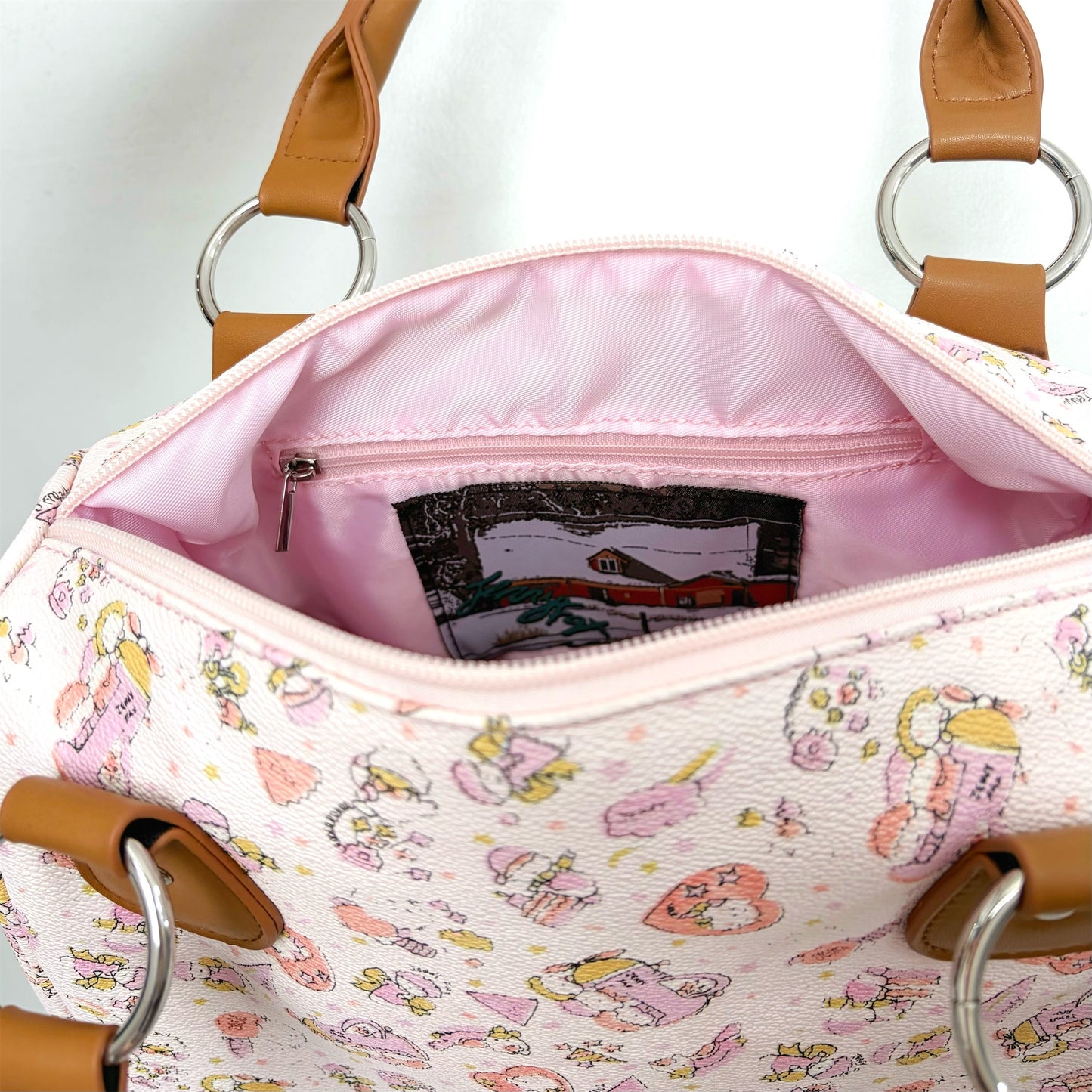 Carryall Bag / Pink cartoon / ハンドバック