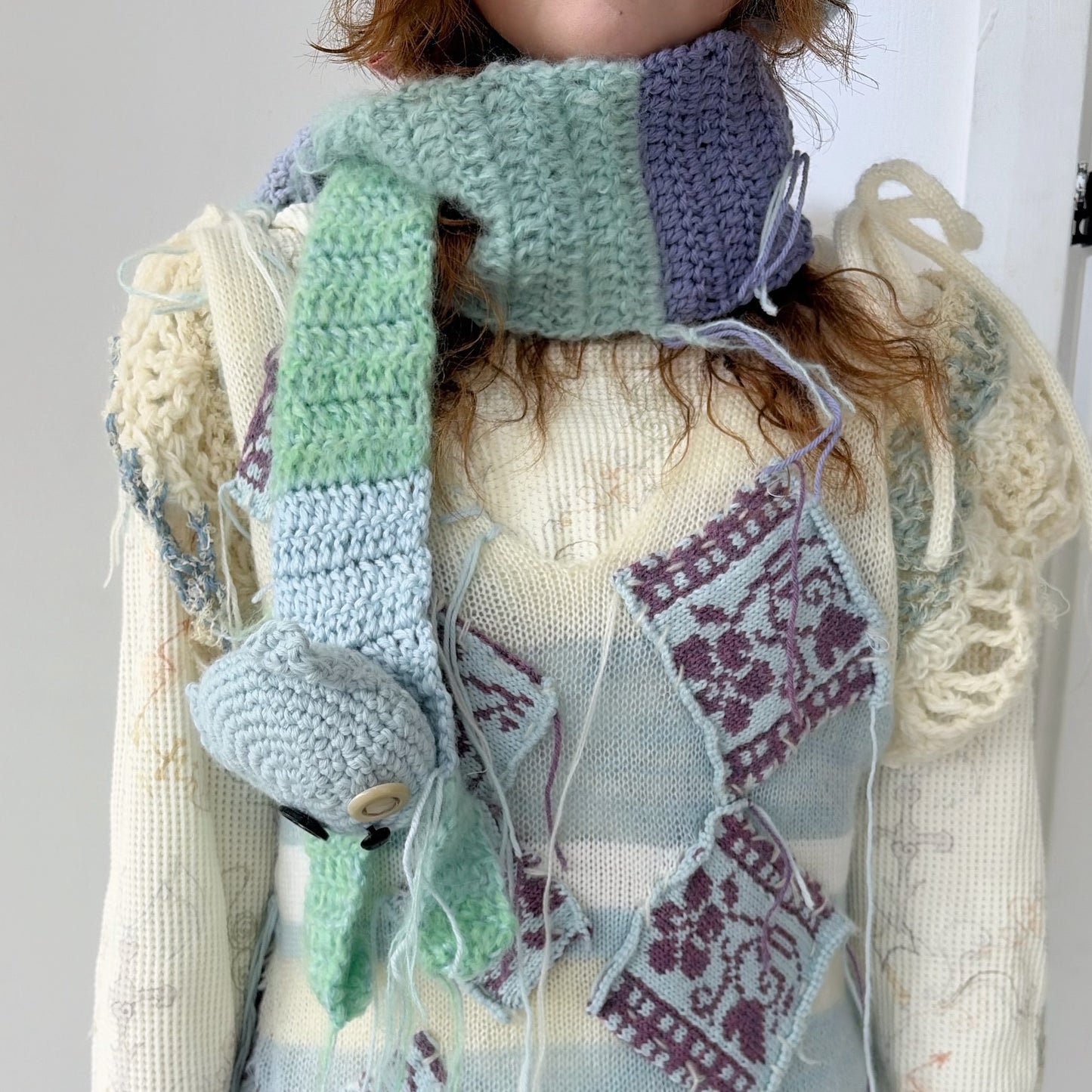 Cat scarf / Blue / キャットマフラー