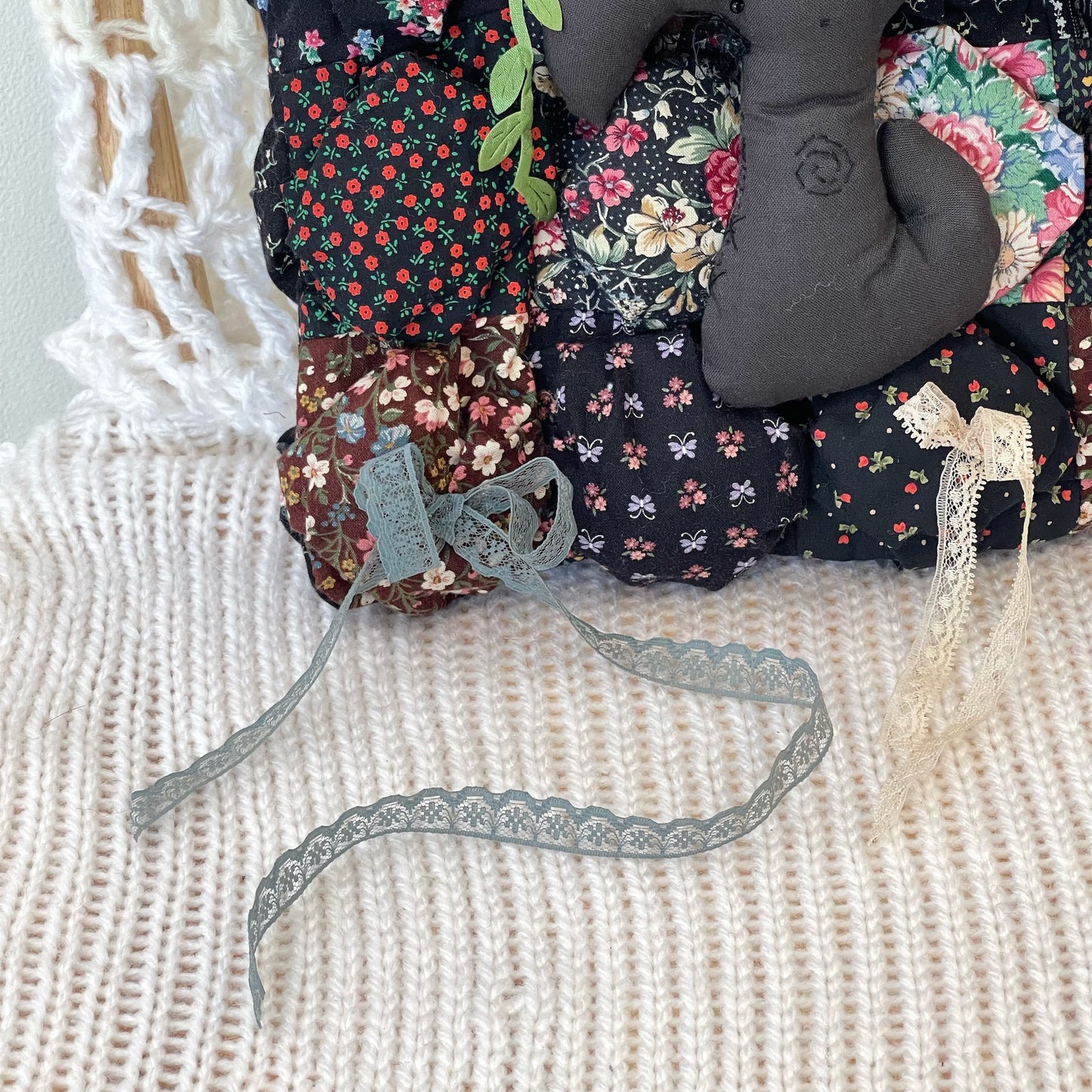 Patch work Bag+ / Black / パッチワークハンドバッグ