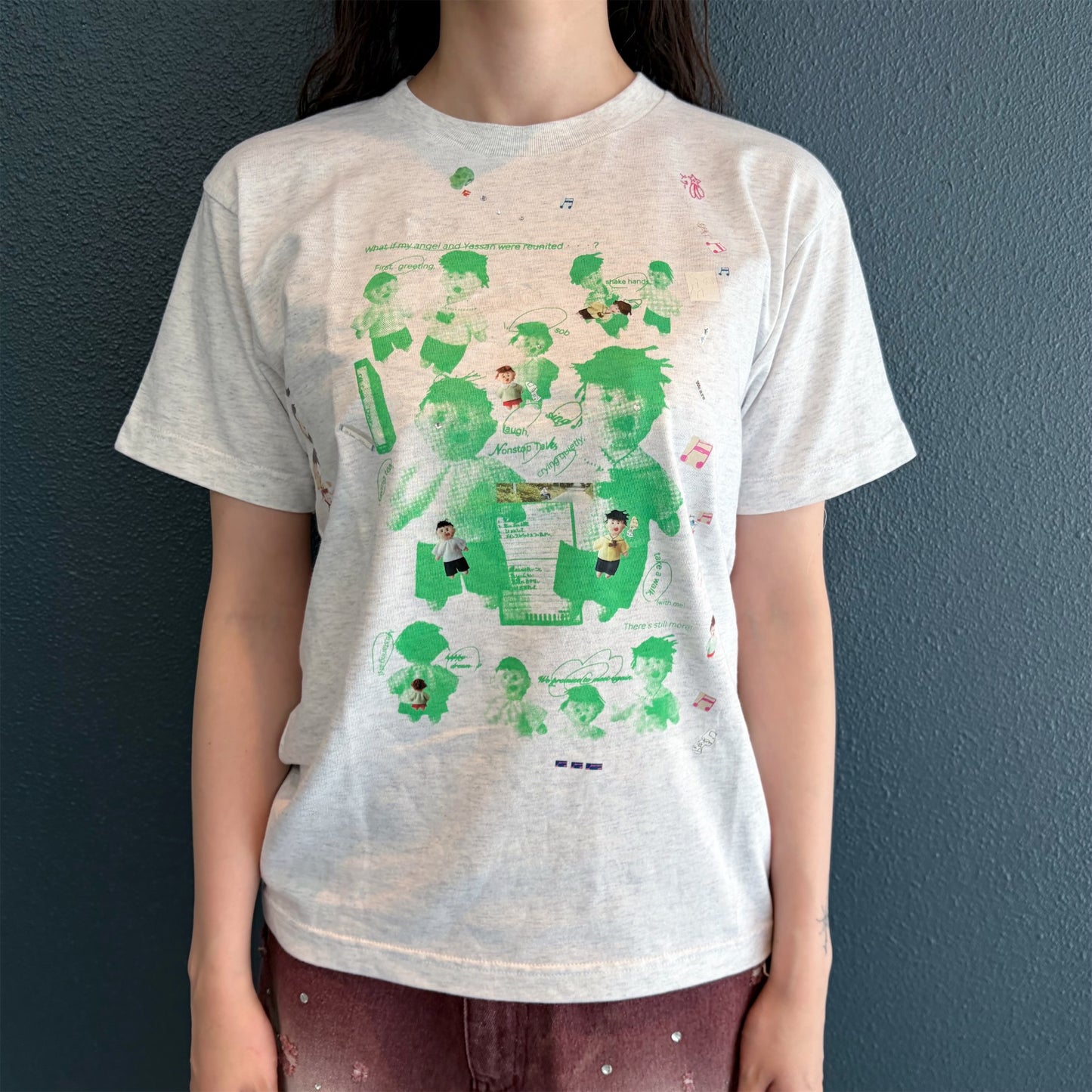 We are 友 T-shirt / ash gray / プリントTシャツ