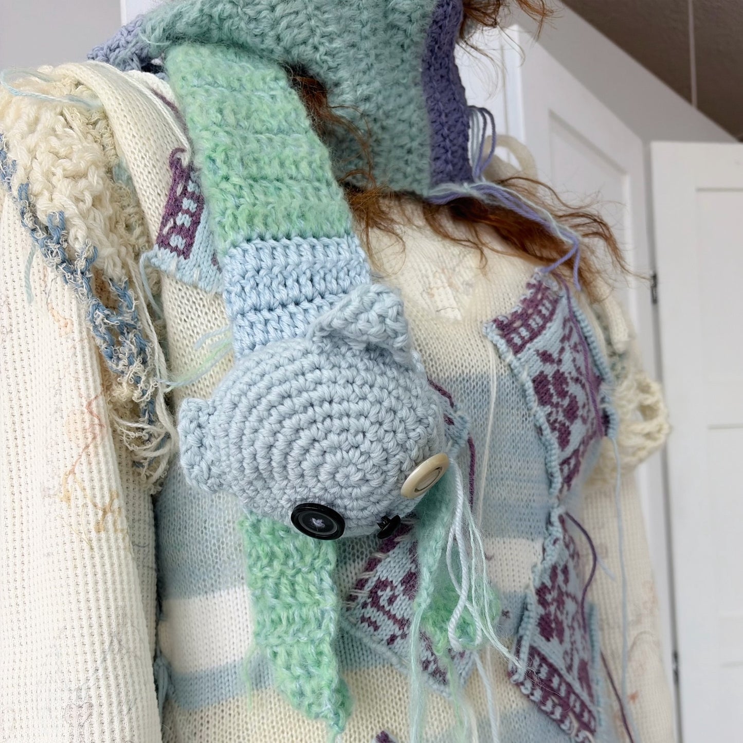 Cat scarf / Blue / キャットマフラー