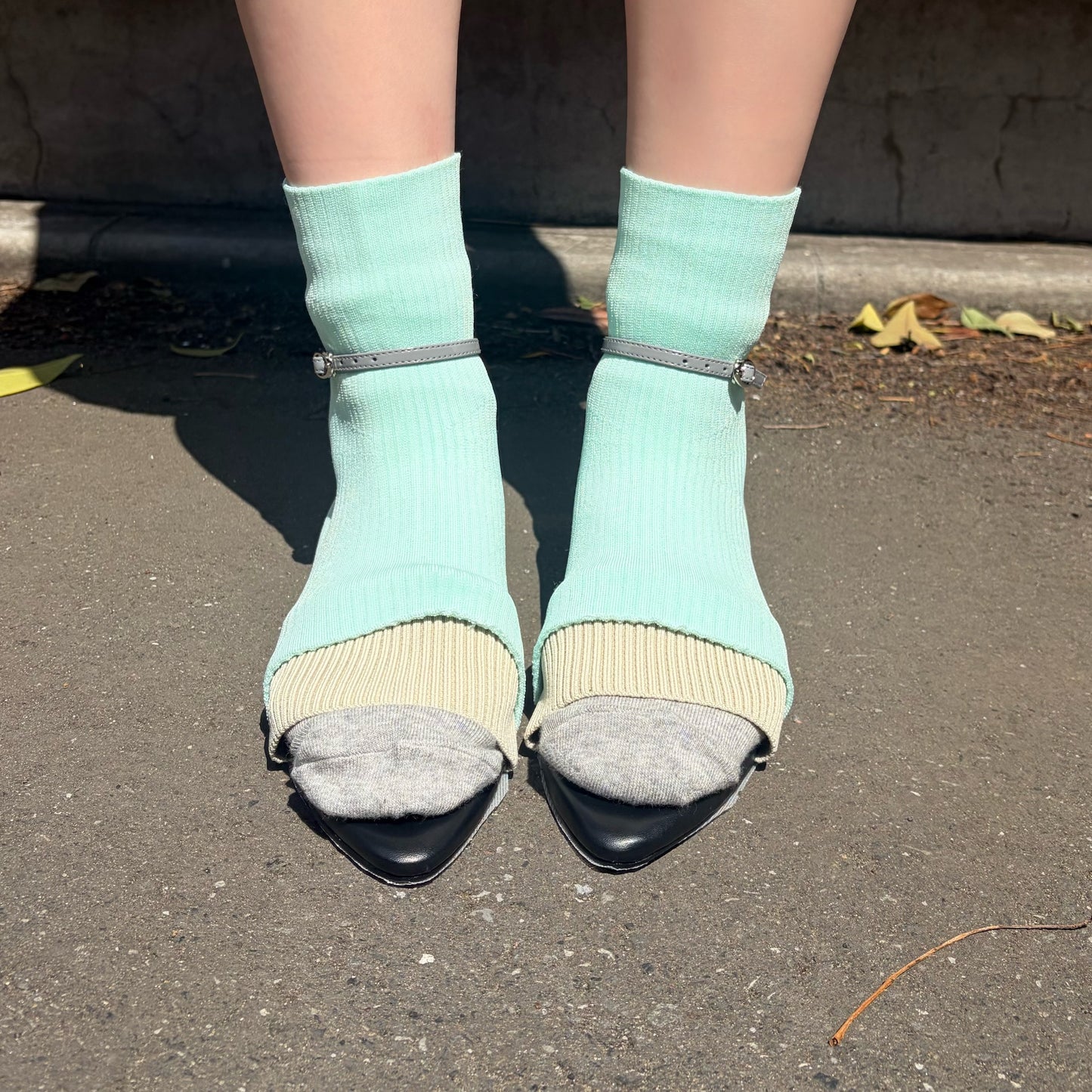 SOCKS PLUS PLUS / MINT / ソックスストラップシューズ