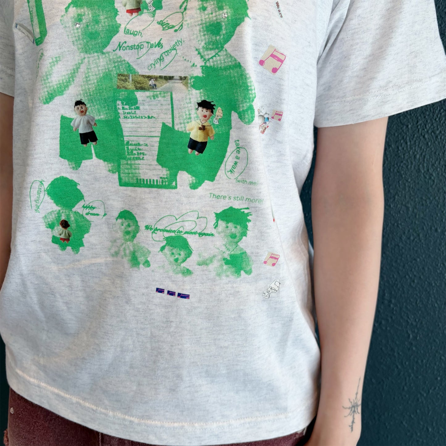 We are 友 T-shirt / ash gray / プリントTシャツ