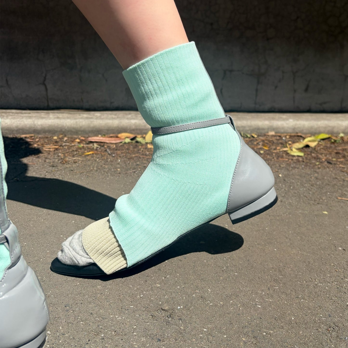 SOCKS PLUS PLUS / MINT / ソックスストラップシューズ