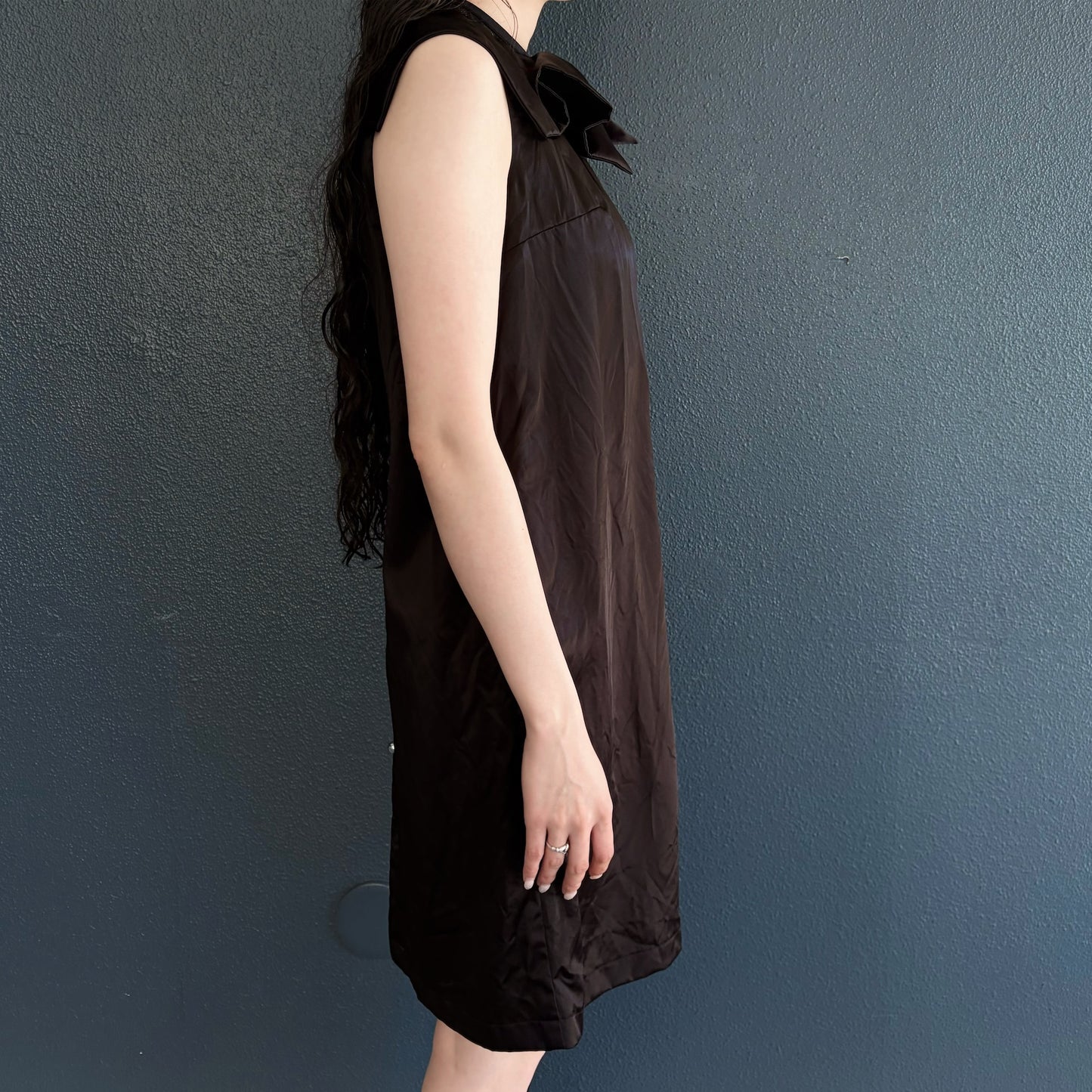 Ribbon mini dress / Black / リボンミニドレス