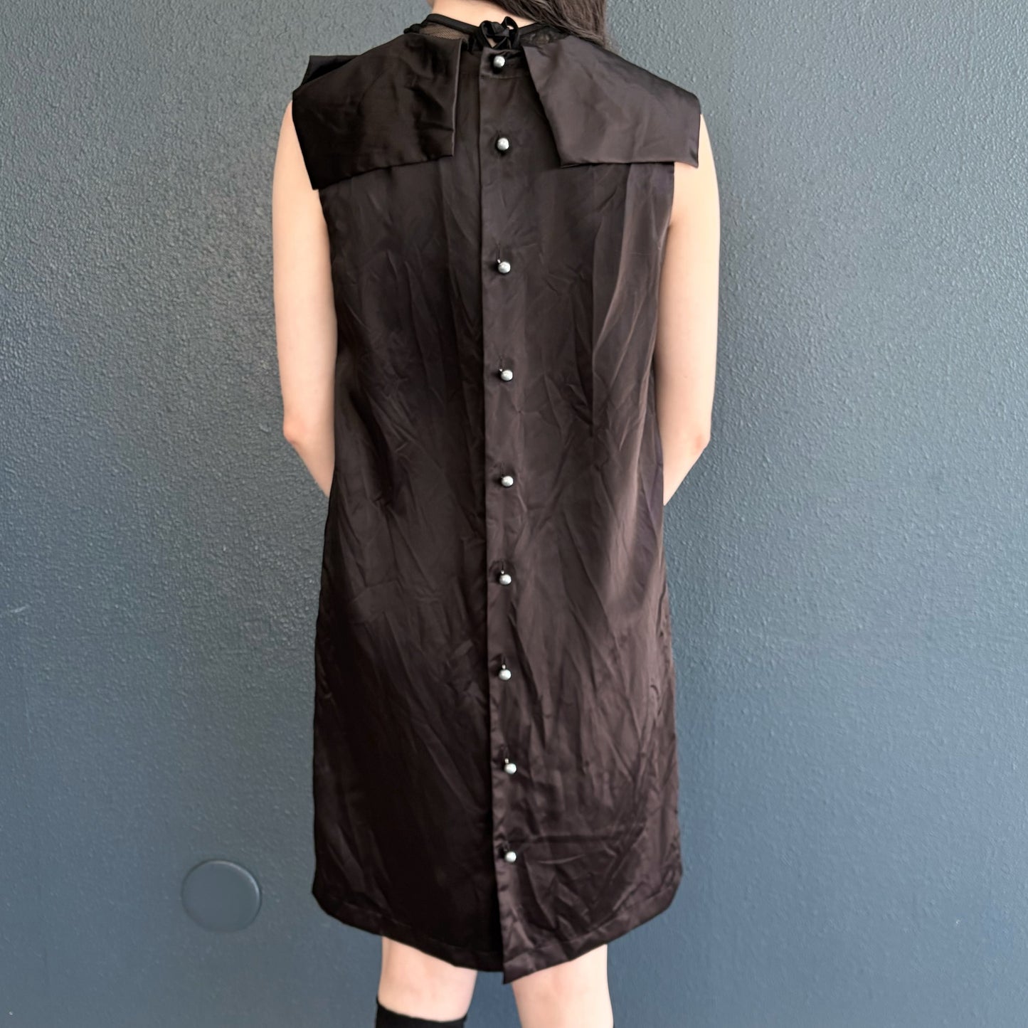 Ribbon mini dress / Black / リボンミニドレス