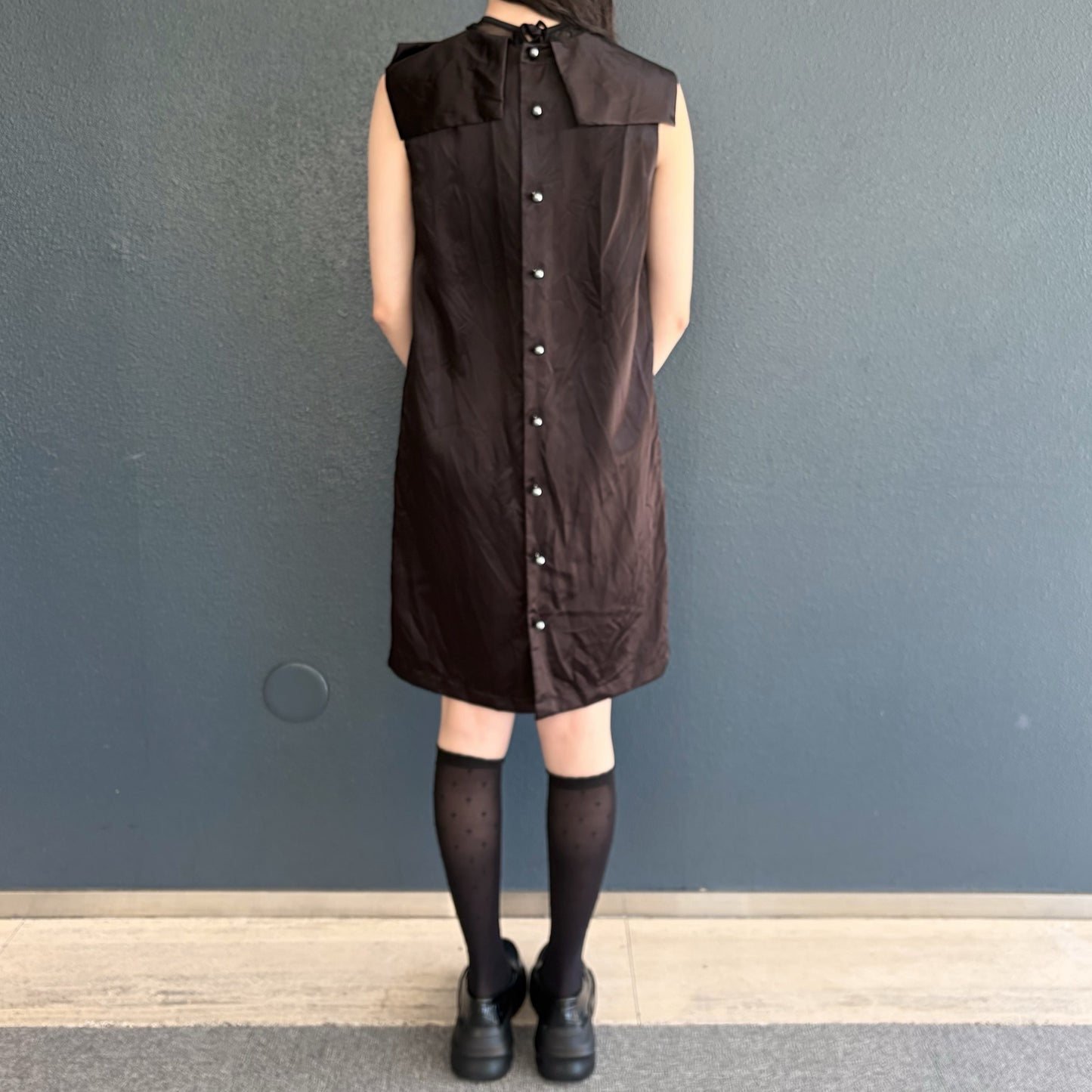 Ribbon mini dress / Black / リボンミニドレス