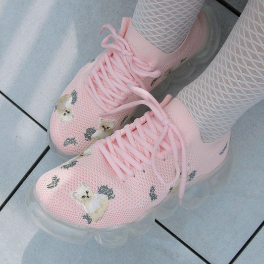 JEWELRY KITTEN EMBROIDERY / PINK / MIKIOSAKABEスニーカー