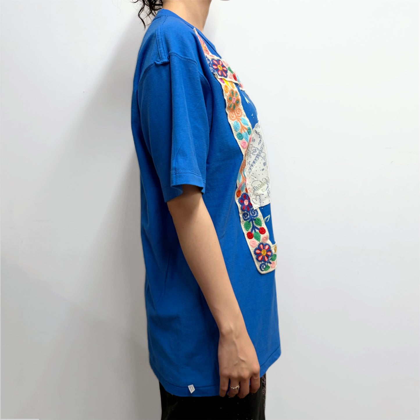 Patchwork T-shirts / blue / パッチワークTシャツ