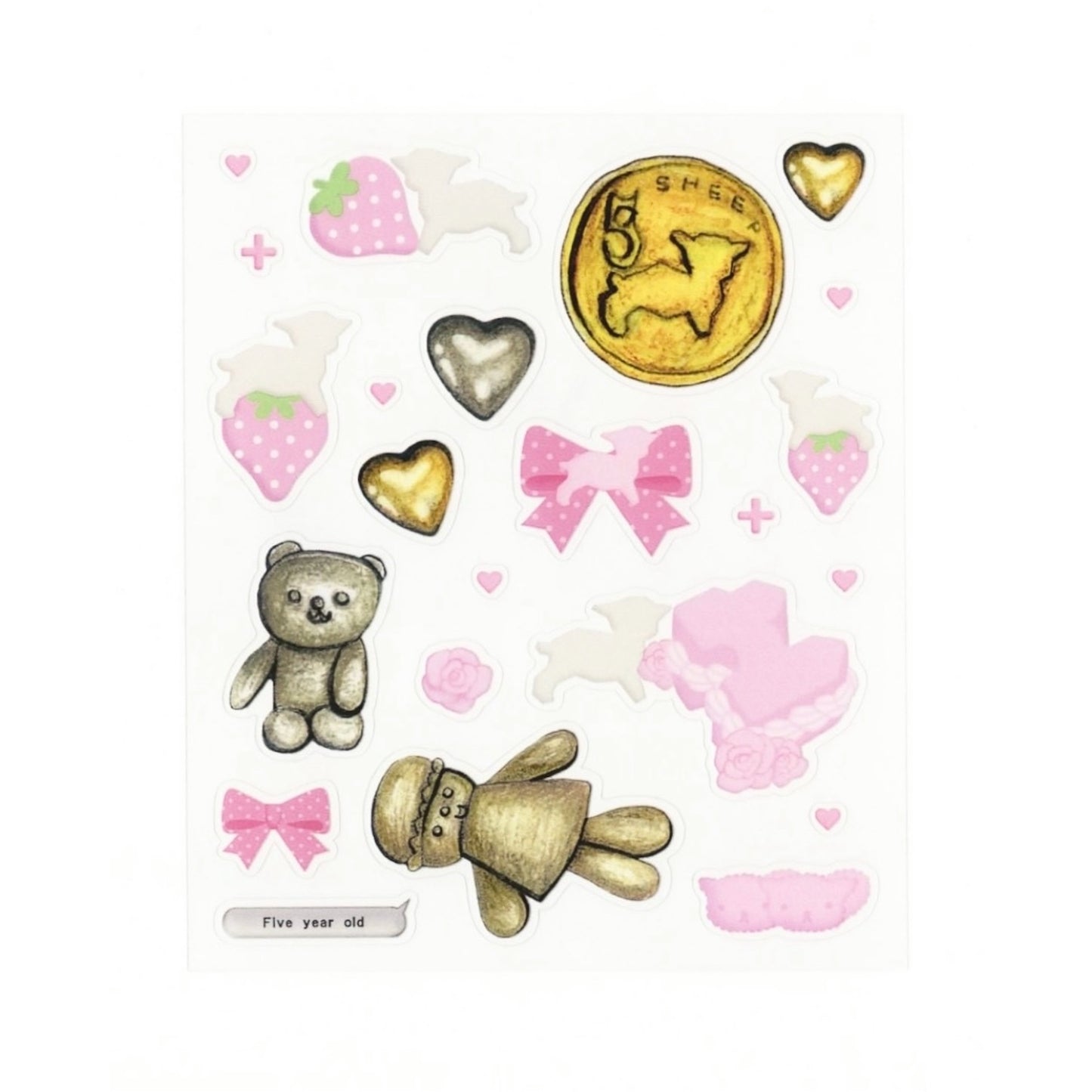 【SHEEP SOUVENIR】strawberry and sheep living sticker