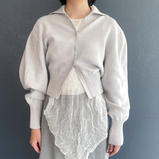 Charlotte Knit / Blue Gray / シェイプニットトップ