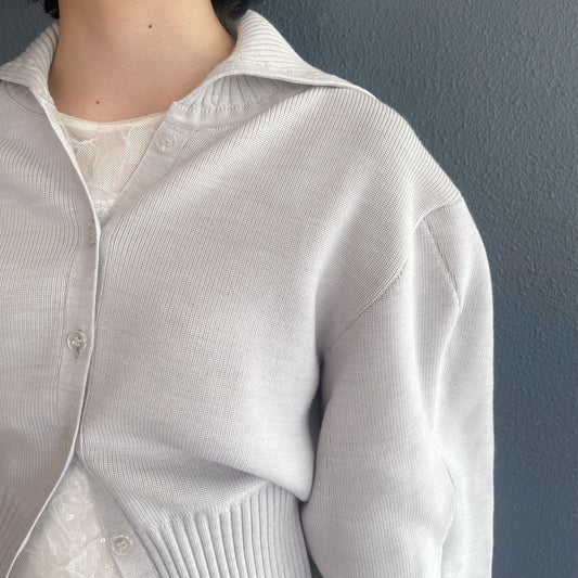 Charlotte Knit / Blue Gray / シェイプニットトップ