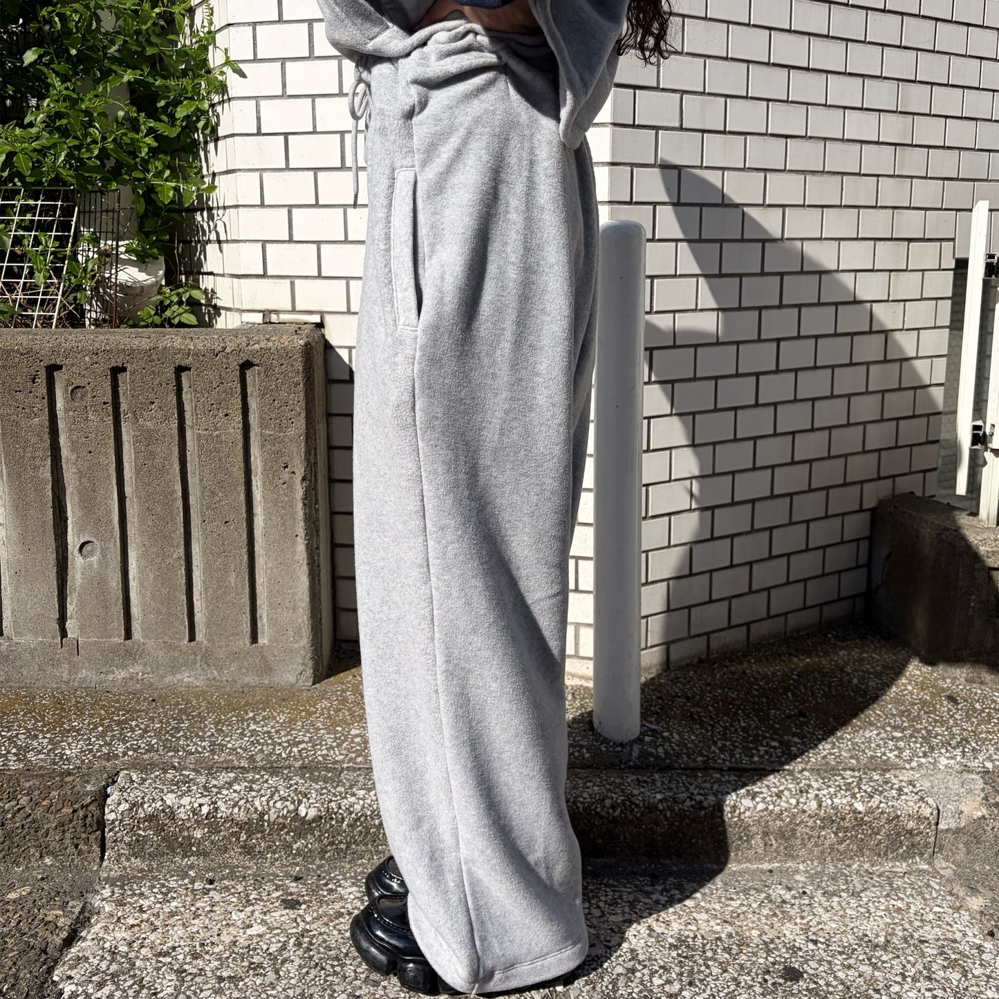 WORN HOME PANTS / GRAY / フリーススウェットパンツ