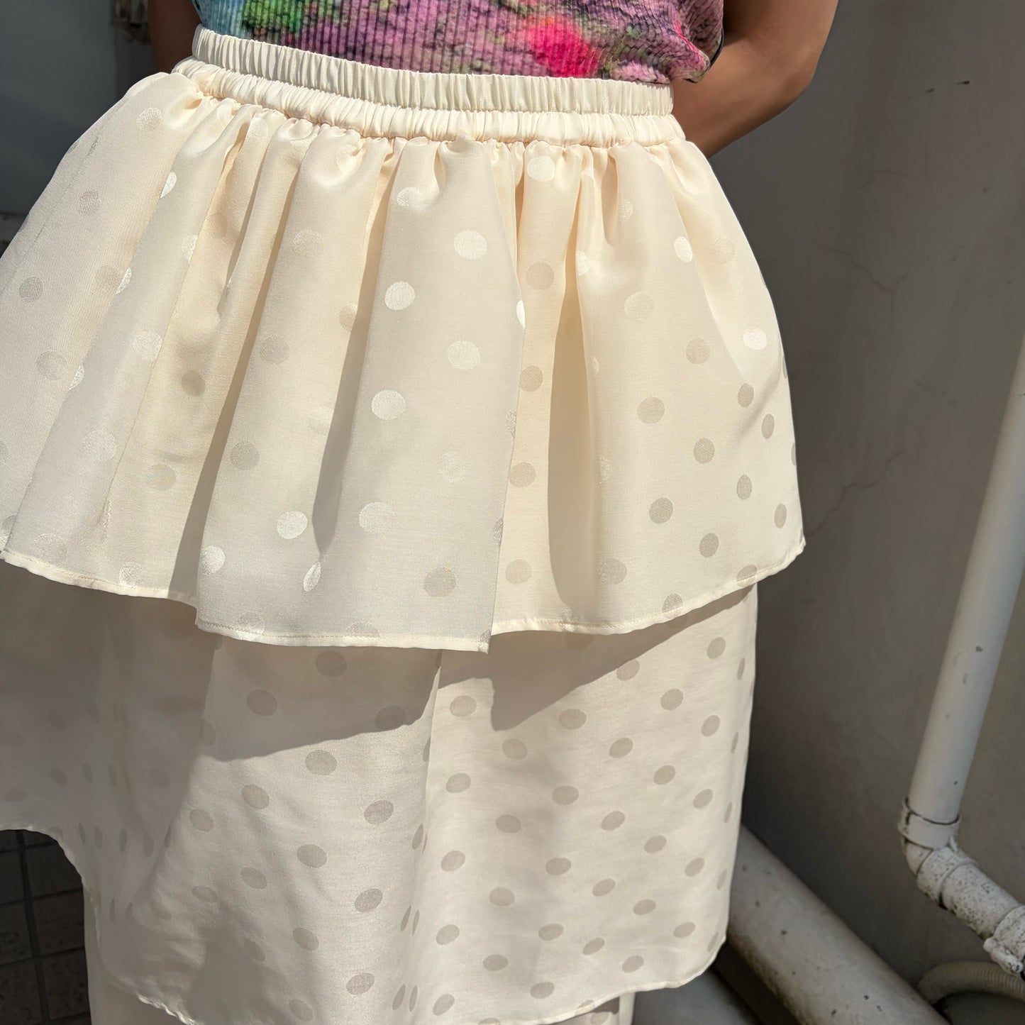 Hid dot skirt pants / FROST ECRU / キャットスカートパンツ