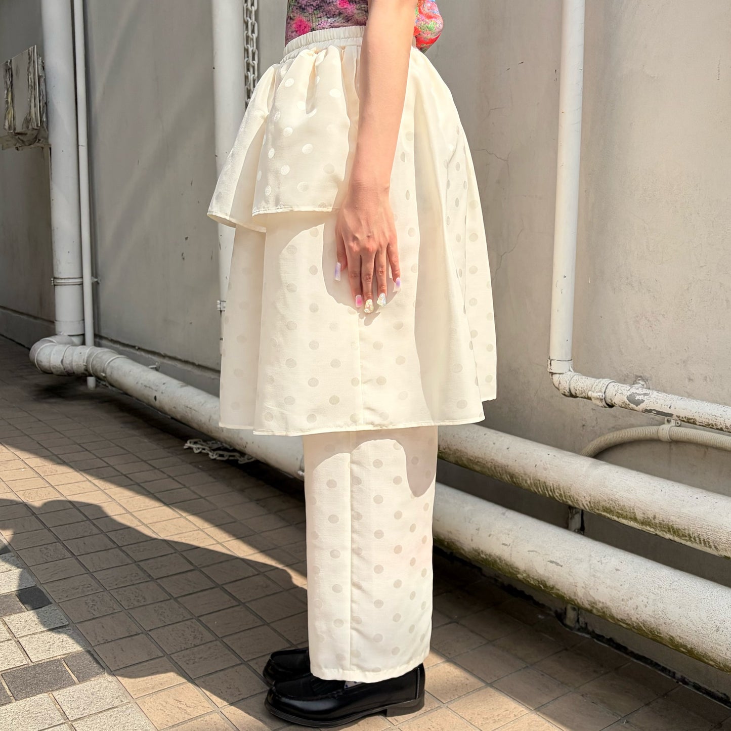 Hid dot skirt pants / FROST ECRU / キャットスカートパンツ