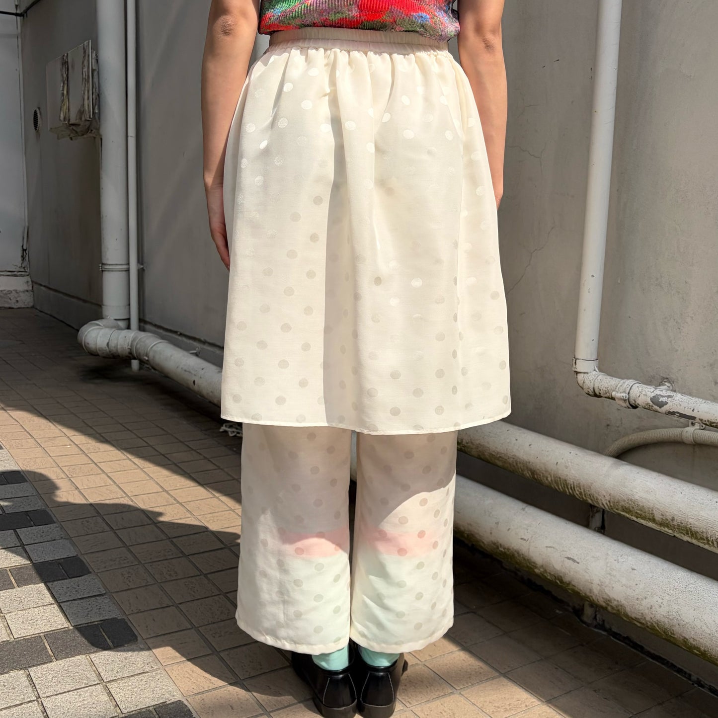 Hid dot skirt pants / FROST ECRU / キャットスカートパンツ
