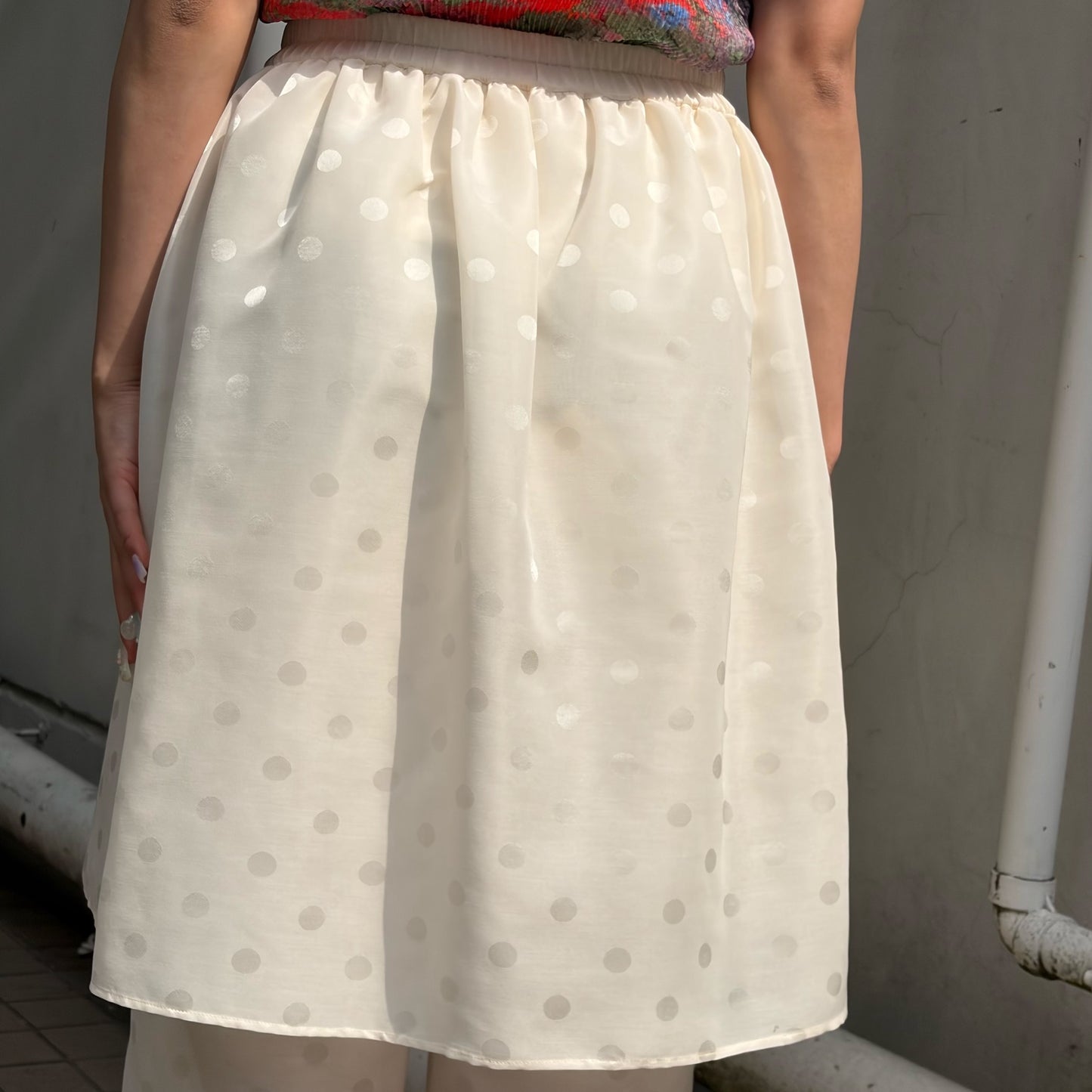 Hid dot skirt pants / FROST ECRU / キャットスカートパンツ