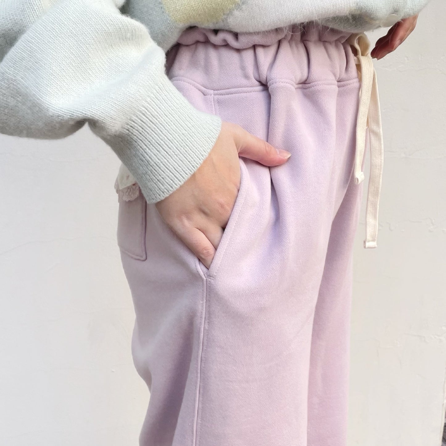Layered Jogger Pants / Lavender / フリルスウェットパンツ