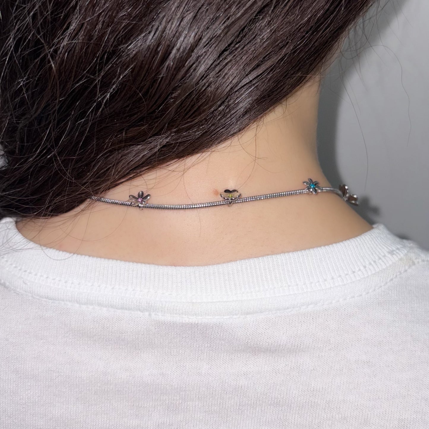 Blossom Bolo / Silver / フラワーネックレス