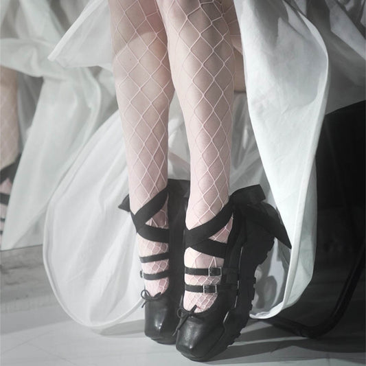 【AKIKOAOKI】Giselle-faux leather / Black x Black / バレエシューズ