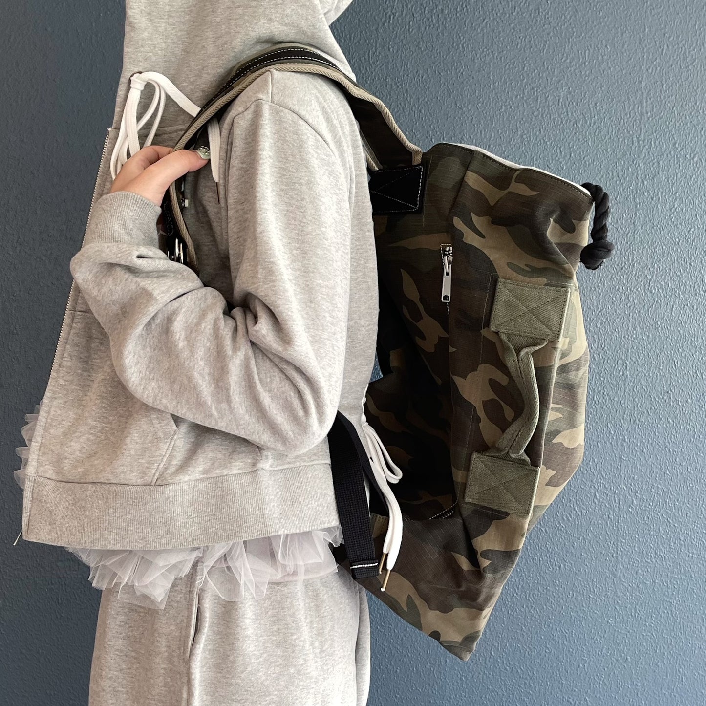 [fa.er.ie] rope loose skater backpack / camo / カモスケーターバックパック