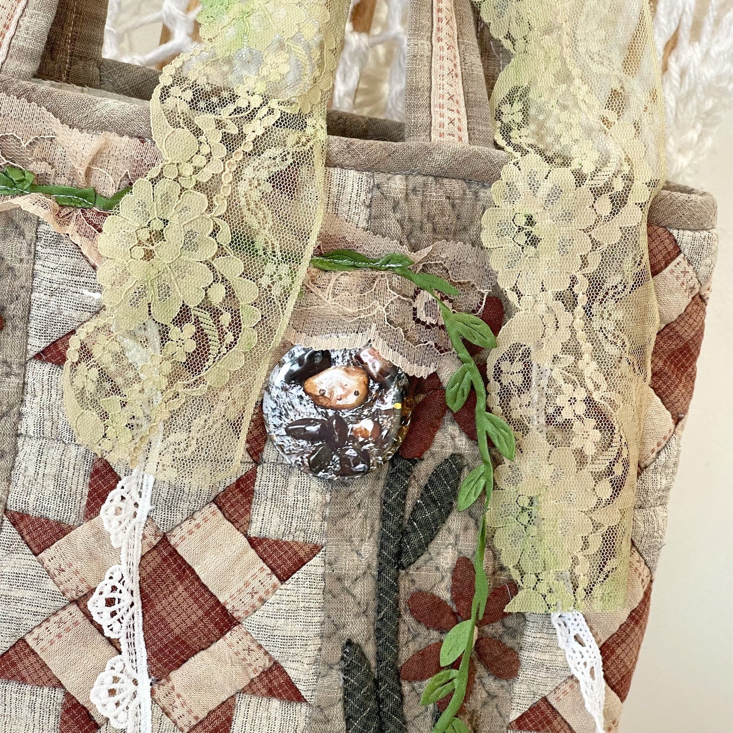 Patch work Bag+ / Brown / パッチワークハンドバッグ