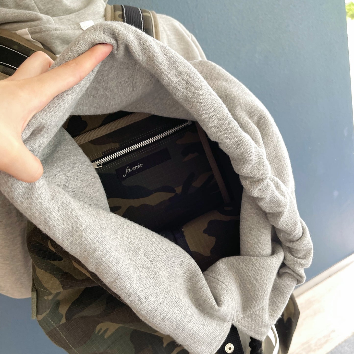 [fa.er.ie] rope loose skater backpack / camo / カモスケーターバックパック
