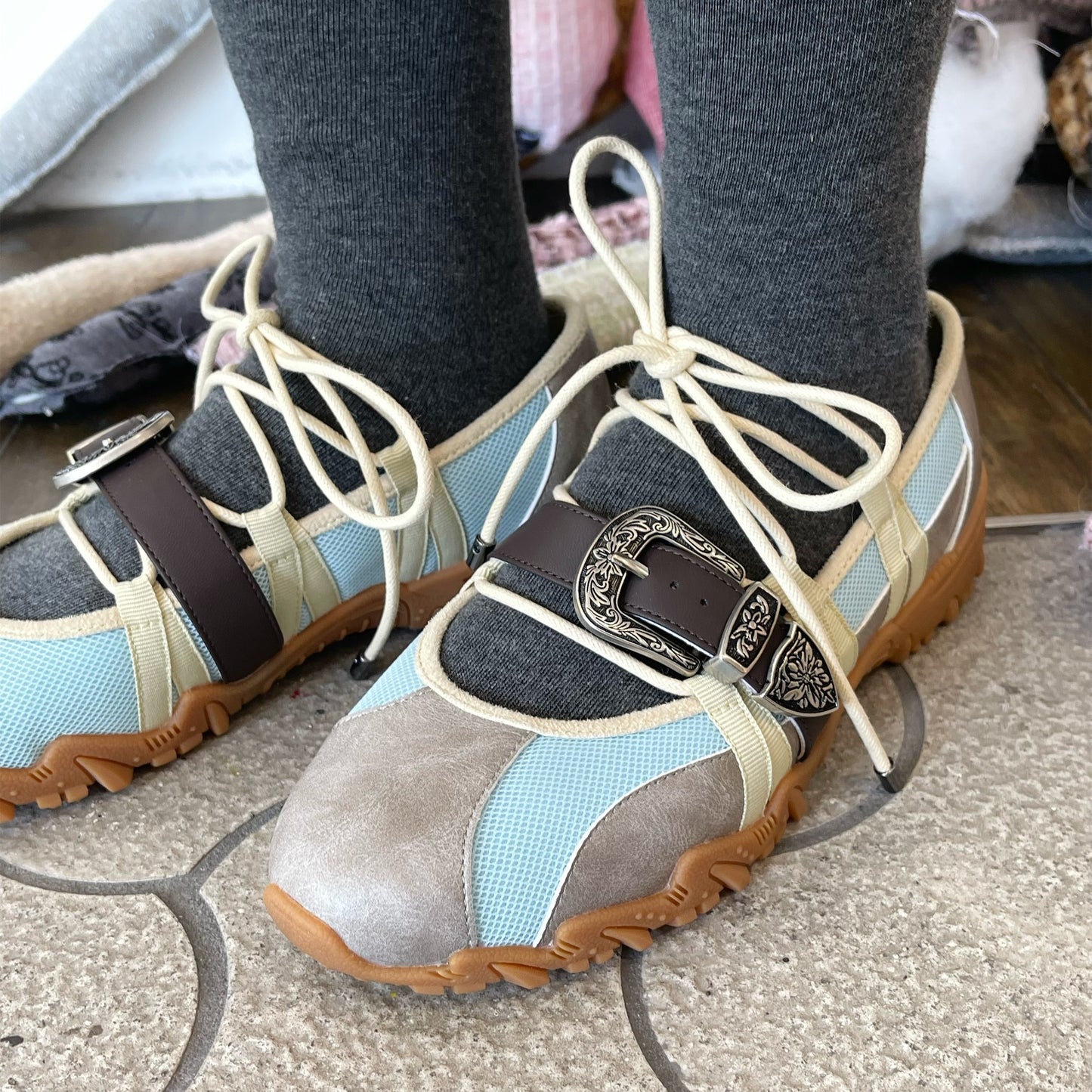 Turn / Sky blue / yushokobayashiシューズ