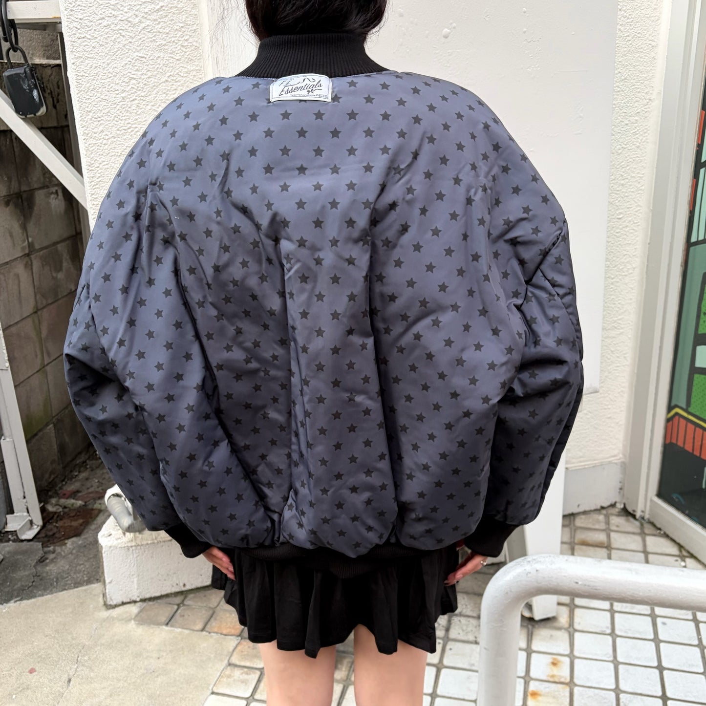 [F.E.E.S] patch bomber padded jacket / black / リバーシブルダウンジャケット