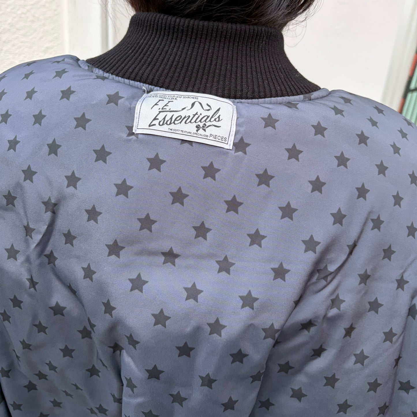 [F.E.E.S] patch bomber padded jacket / black / リバーシブルダウンジャケット