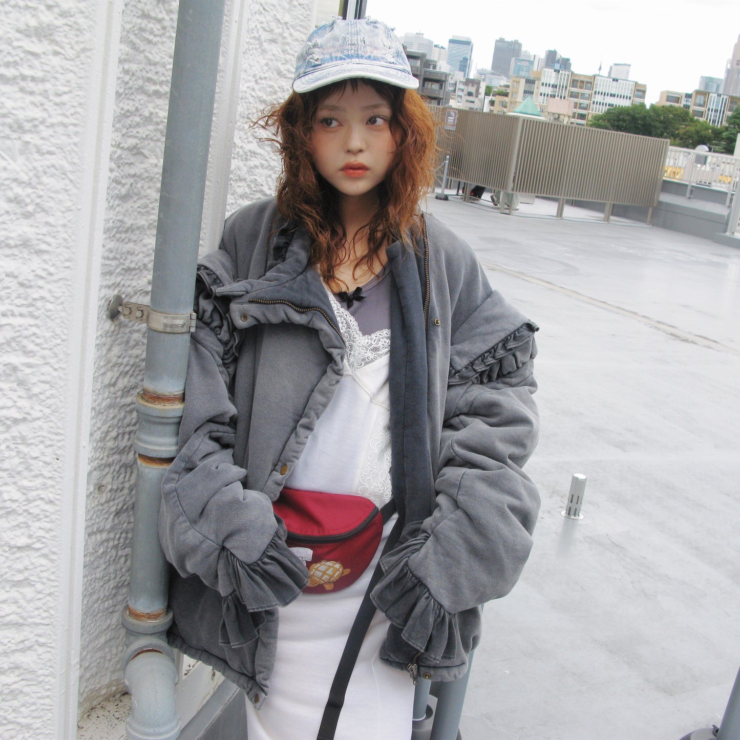 DAMAGED DENIM CAP THEME / BLUE / ダメージデニムキャップ