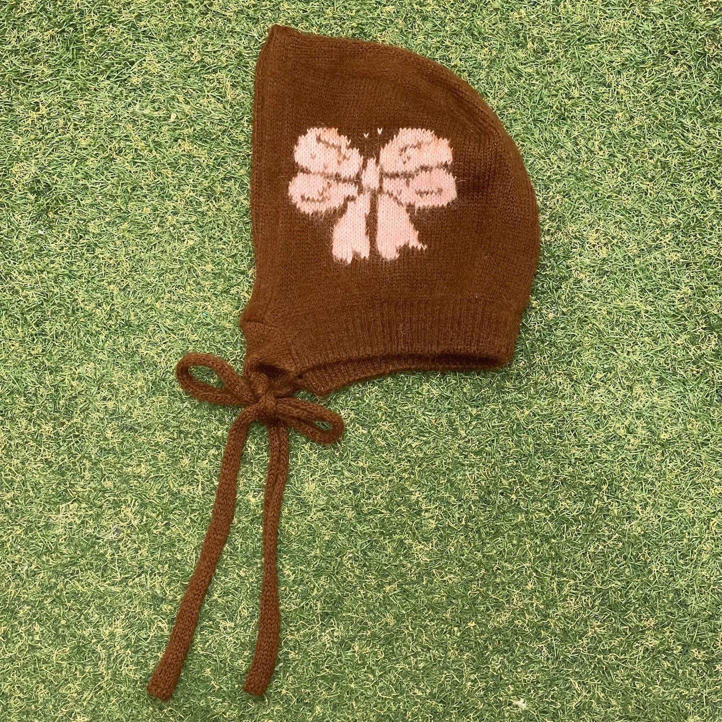 Ties balaclava / Brown & Pink / リボンバラクラバ