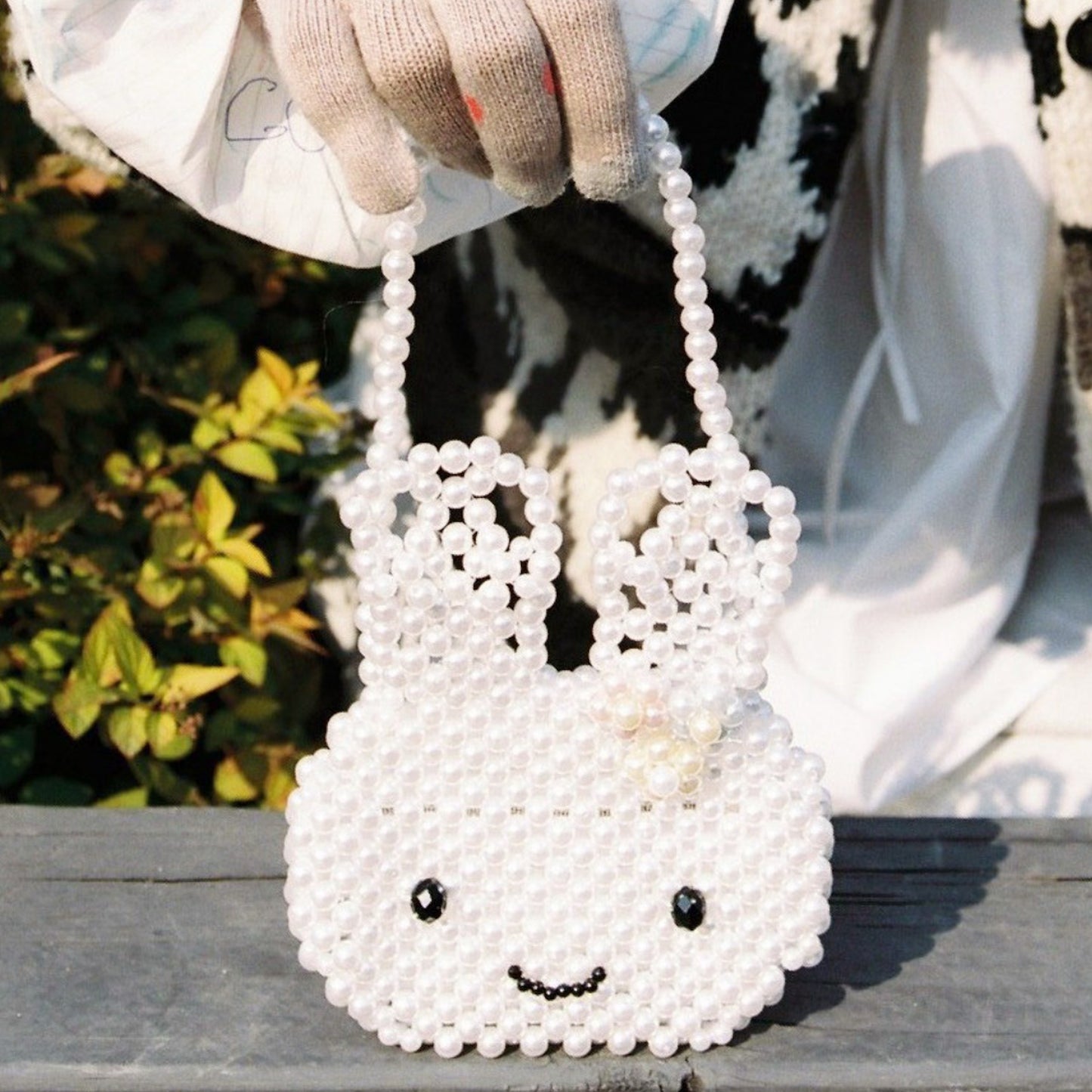 X YOUNGART] KIDDY Beads Mini Bag / White / ビーズミニバッグ