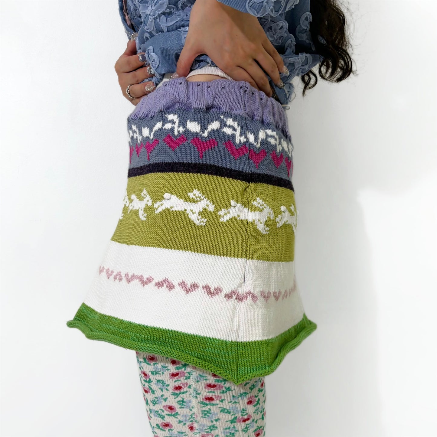 Dawn mini skirt / Multi / ニットミニスカート