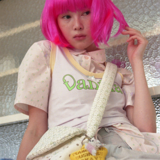 [F.E.E.S] dessert color sleeveless / pink / プリントタンクトップ