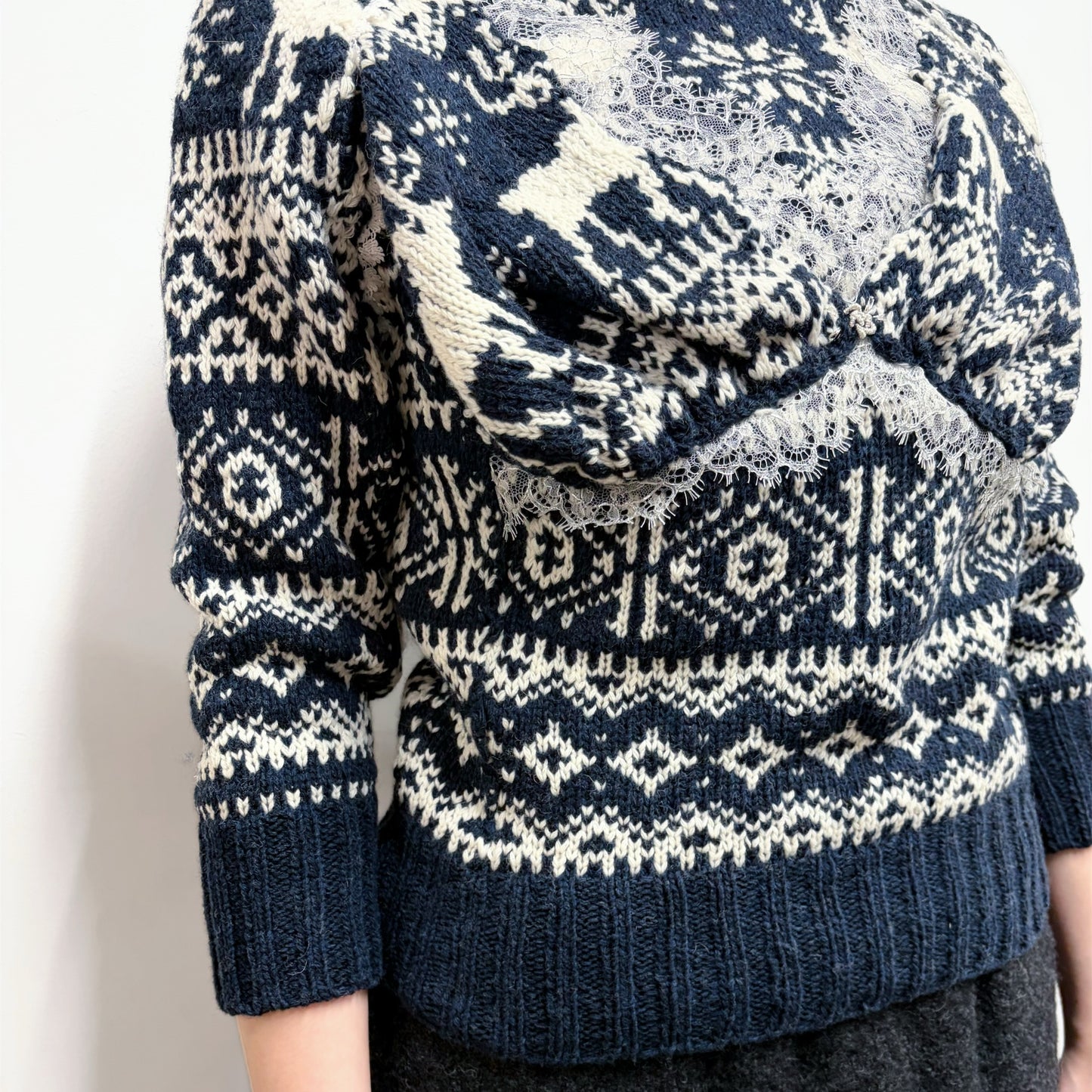 decorative nordic sweater / navy / ノルディックセーター
