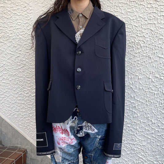 ROUND SILHOUETTE SHORT JACKET LUXE / NAVY / ラウンドシルエットショートジャケット