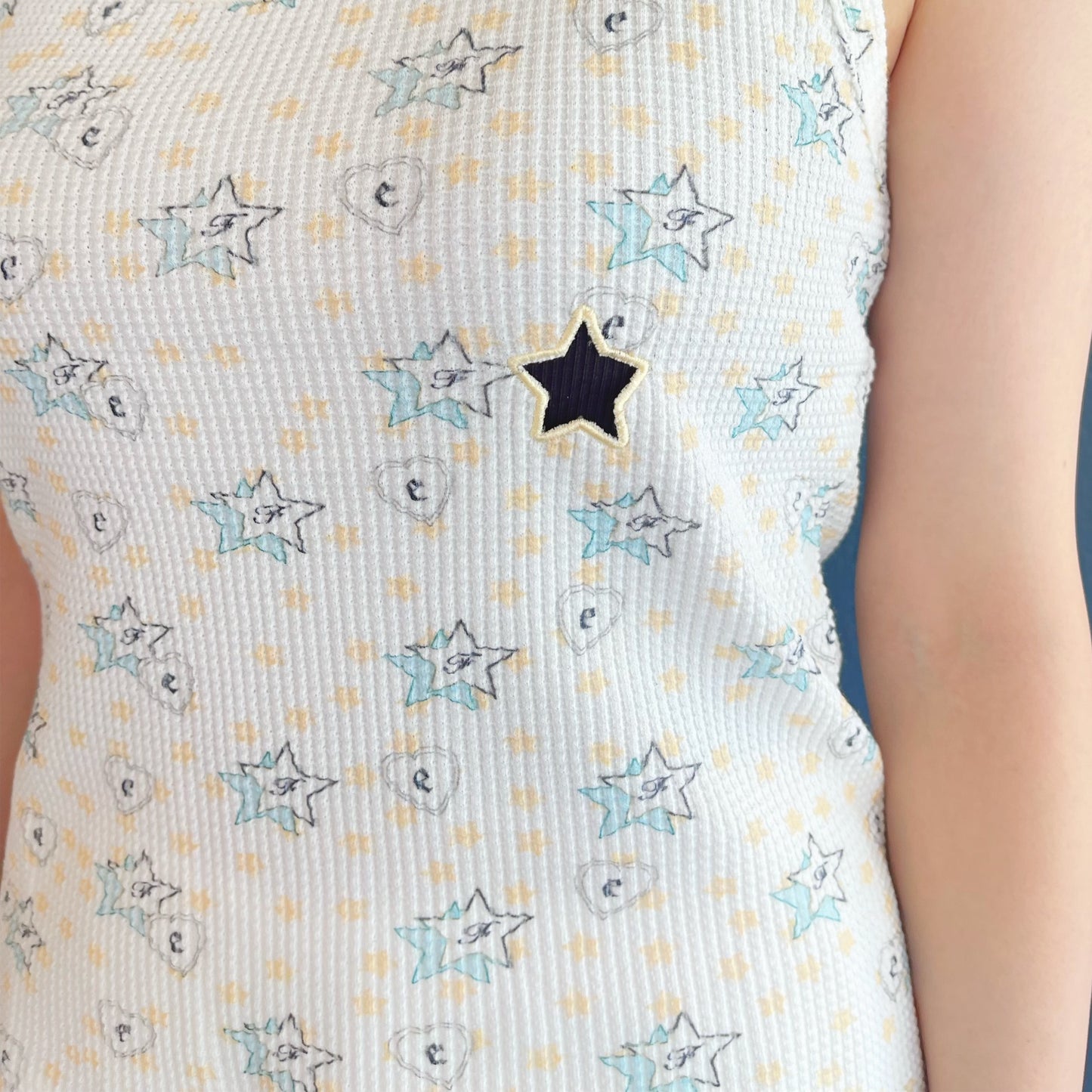 [F.E.E.S] sleepy star waffle sleeveless / サーマルキャミソール