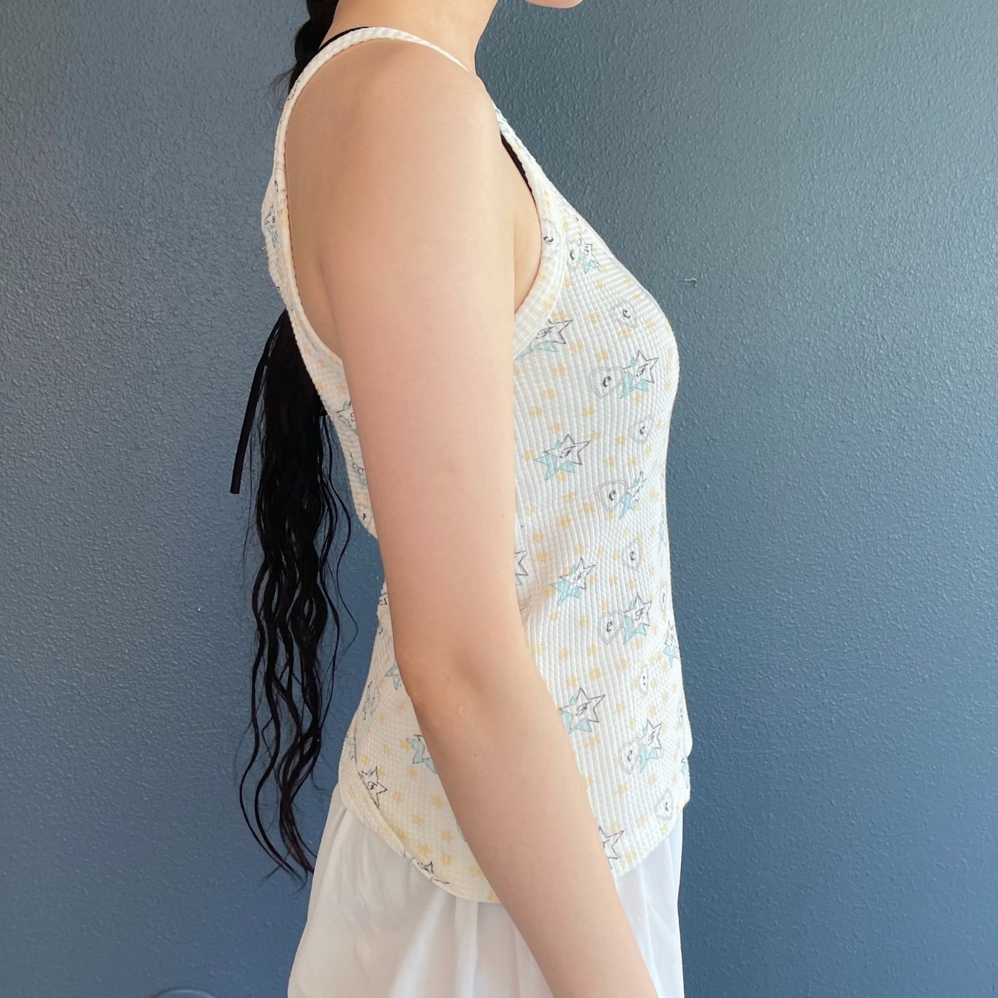 [F.E.E.S] sleepy star waffle sleeveless / サーマルキャミソール