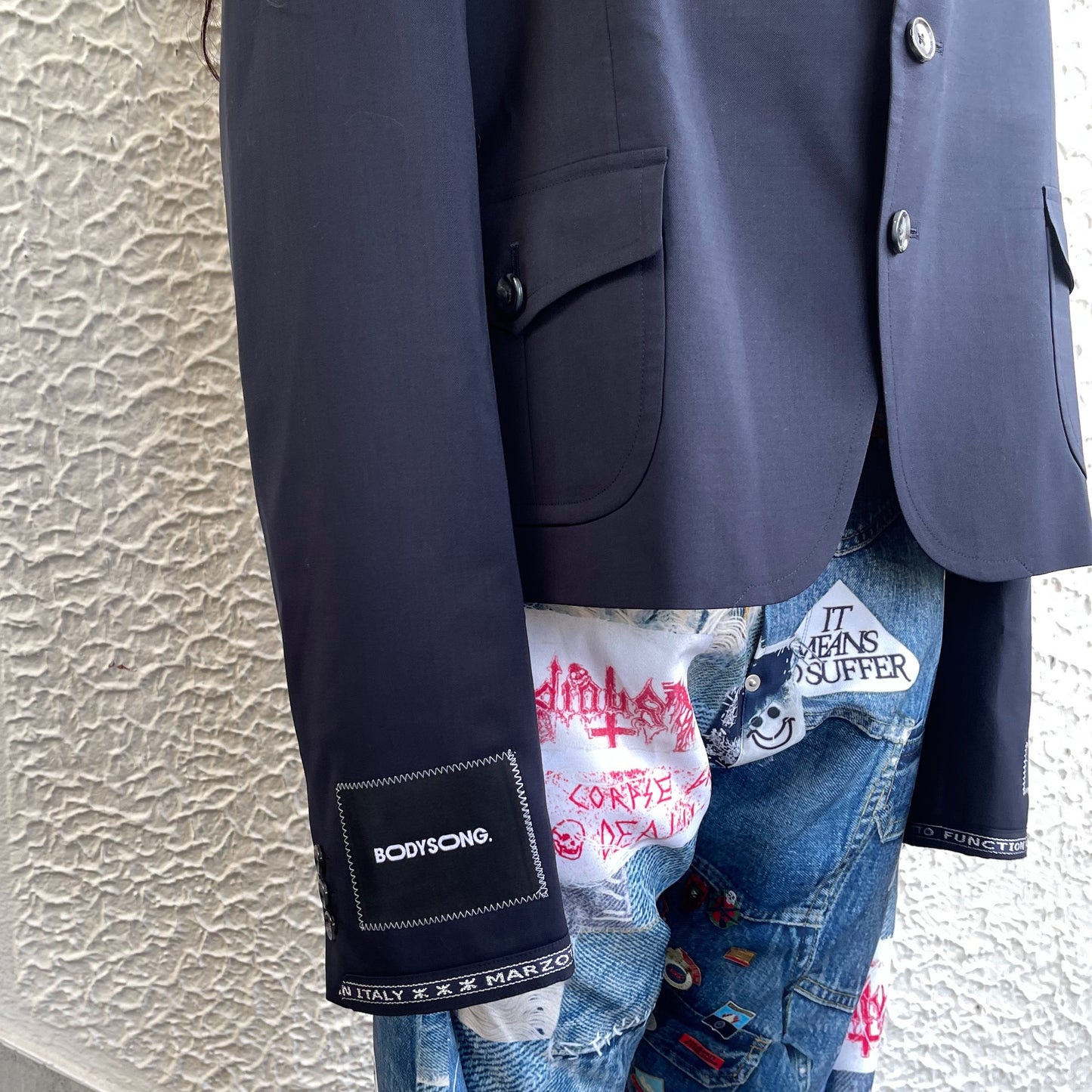 ROUND SILHOUETTE SHORT JACKET LUXE / NAVY / ラウンドシルエットショートジャケット