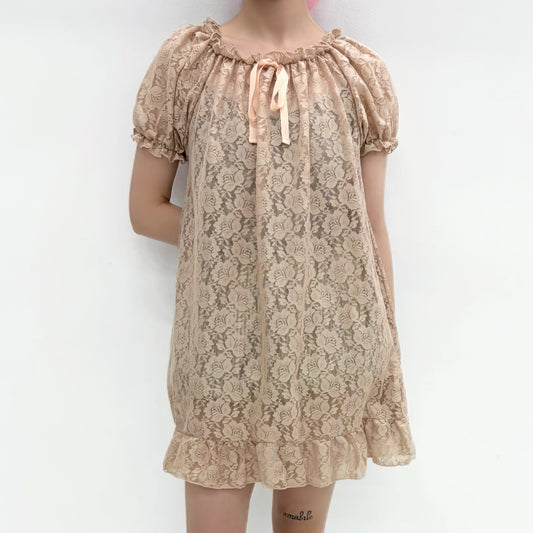 [F.E.E.S] rosie lace dress / nude / レースドレス