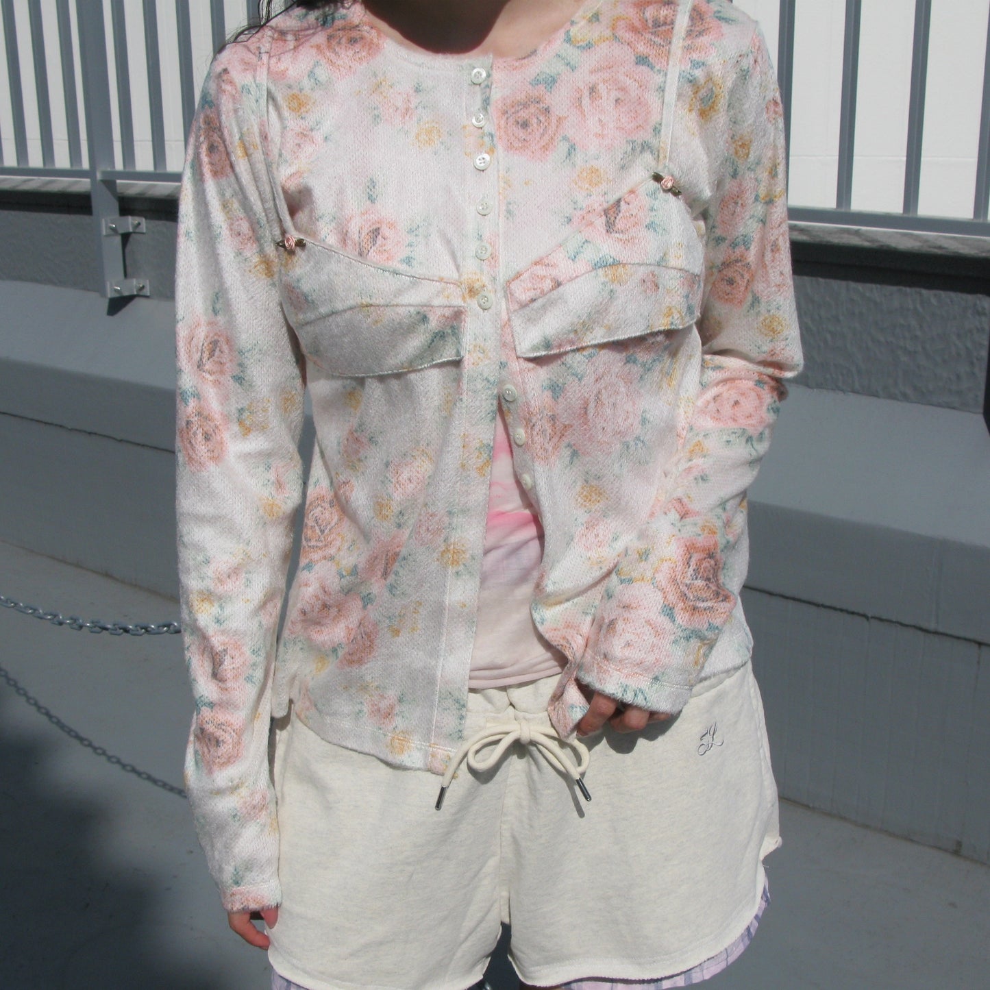 WORN FLORAL CARDIGAN / WORN FLORAL / フラワーカーディガン