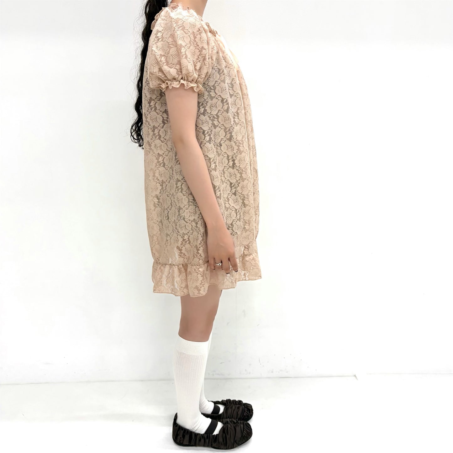 [F.E.E.S] rosie lace dress / nude / レースドレス