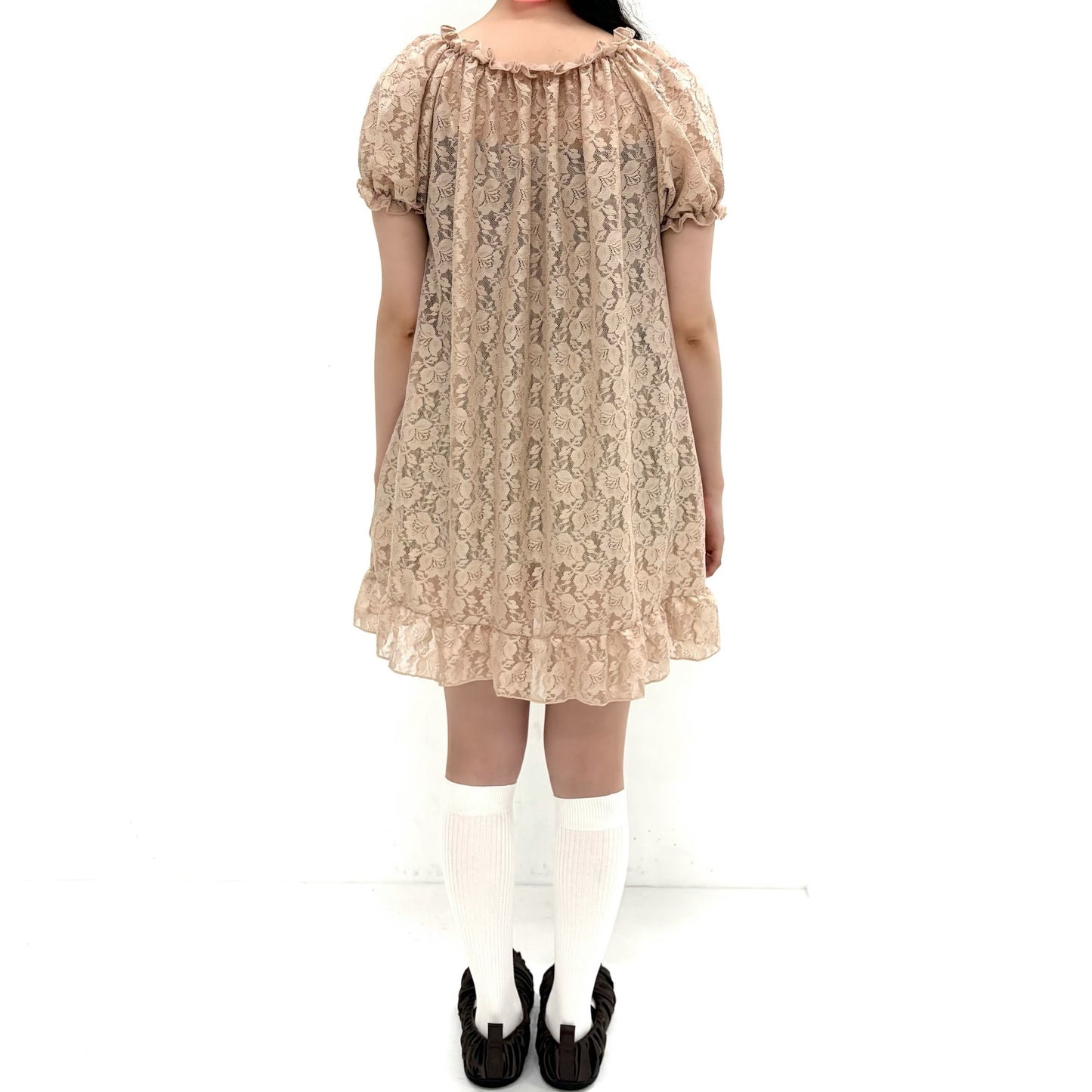 [F.E.E.S] rosie lace dress / nude / レースドレス
