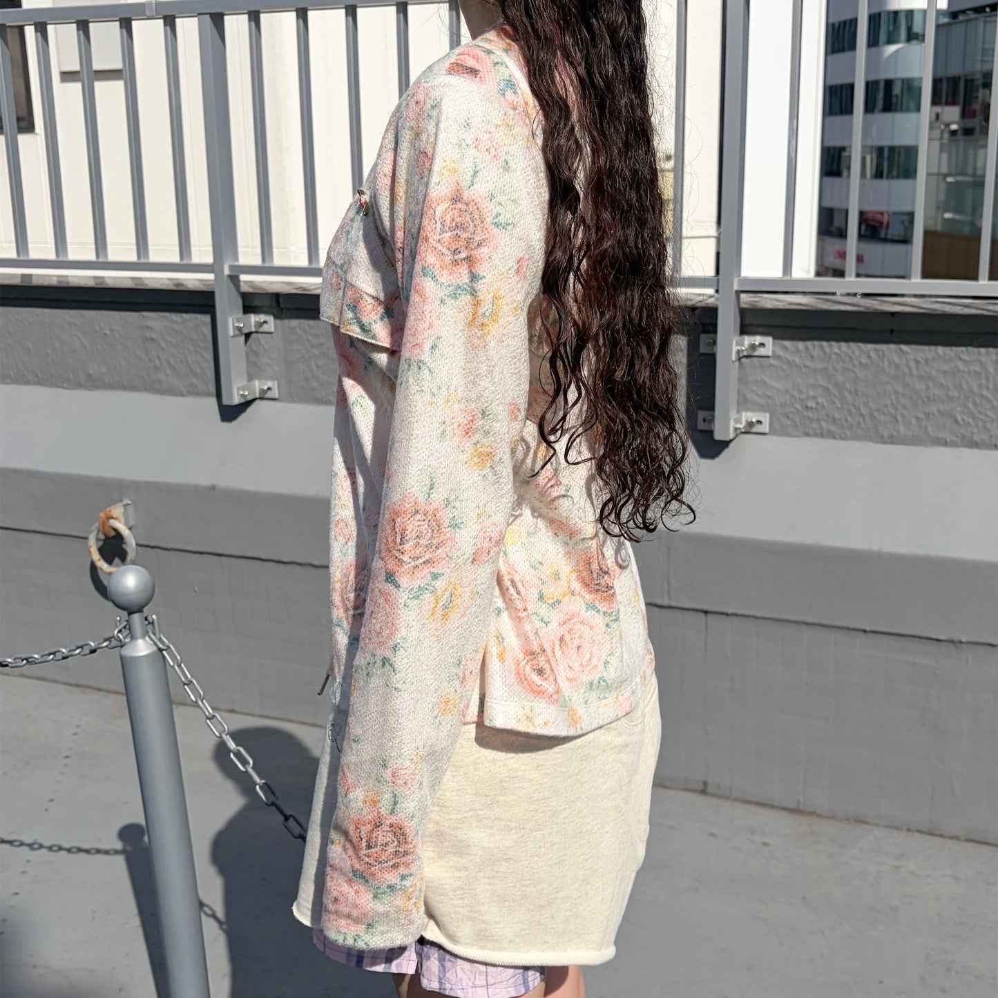 WORN FLORAL CARDIGAN / WORN FLORAL / フラワーカーディガン