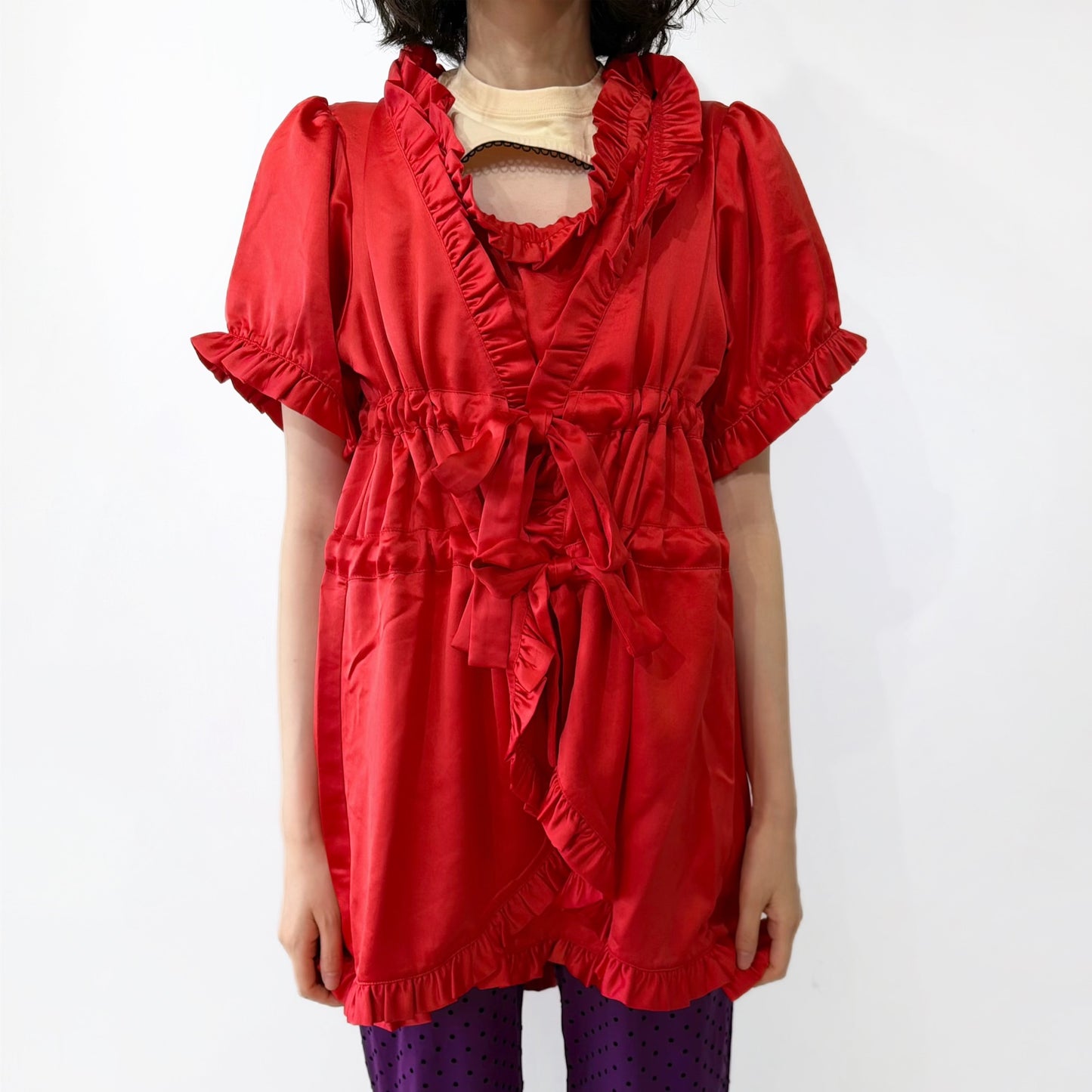 Babydoll Dress / Ribbon Red / ベビードールドレス