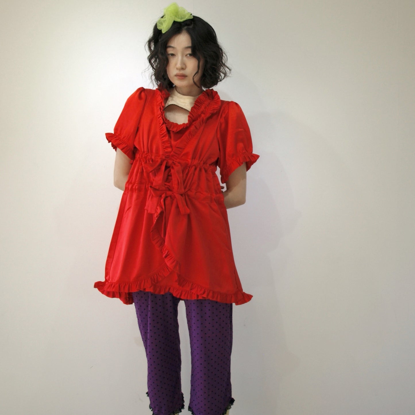 Babydoll Dress / Ribbon Red / ベビードールドレス